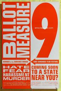 v256 BALLOT MEASURE 9 special 24x37 movie poster '95 anti-gay in Oregon