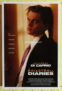 v310 BASKETBALL DIARIES DS one-sheet movie poster '95 Leo DiCaprio, drugs!