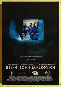 v316 BEING JOHN MALKOVICH one-sheet movie poster '99 John Cusack, Diaz