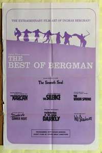v106 BEST OF BERGMAN one-sheet movie poster '60s Ingmar Bergman classics!