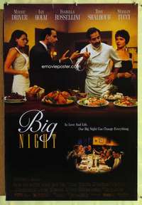 v325 BIG NIGHT one-sheet movie poster '96 Tony Shaloub, Stanley Tucci