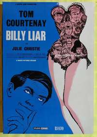 v326 BILLY LIAR one-sheet movie poster R2000 Courtenay, Julie Christie!