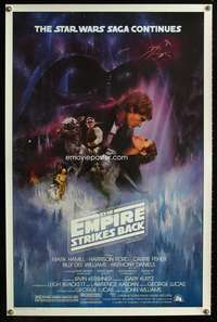 v006 EMPIRE STRIKES BACK 1sh movie poster '80 GWTW artwork style!