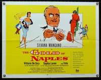 v067 GOLD OF NAPLES half-sheet movie poster '57 Sophia Loren, De Sica