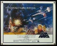 v005 STAR WARS half-sheet movie poster '77 George Lucas classic!