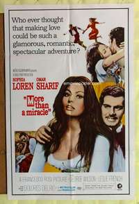 v059 MORE THAN A MIRACLE one-sheet movie poster '67 Sohpia Loren, Sharif
