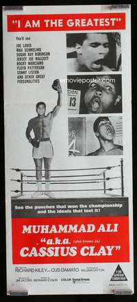 w630 AKA CASSIUS CLAY Aust daybill movie poster '70boxing Muhammad Ali