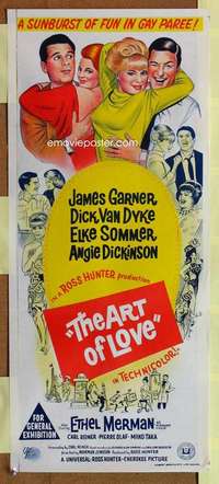 w650 ART OF LOVE Aust daybill movie poster '65 Dick Van Dyke, Sommer