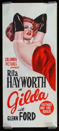w795 GILDA Aust daybill R50s super sexy Rita Hayworth!