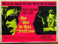 w080 AMERICAN DREAM British quad movie poster '66 See You in Hell!
