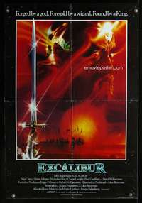 w076 EXCALIBUR English 1sh movie poster '81 John Boorman, Bob Peak!