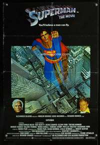 w078 SUPERMAN English 1sh movie poster '78 Chris Reeve, Hackman