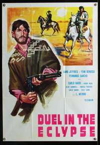 w013 DUEL IN THE ECLIPSE Italy/Eng export movie poster '68 Lang Jeffries