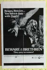 a074 BEWARE MY BRETHREN one-sheet movie poster '72 a date with death!