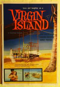 a017 VIRGIN ISLAND English one-sheet movie poster '58 John Cassavetes