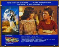 b221 BACK TO THE FUTURE English movie lobby card '85 Michael J. Fox