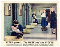 b927 WEAK & THE WICKED English movie lobby card '54 Glynis Johns