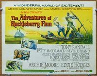 b012 ADVENTURES OF HUCKLEBERRY FINN title movie lobby card '60 Mark Twain
