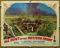 b203 ALL QUIET ON THE WESTERN FRONT movie lobby card #7 R50 in battle!