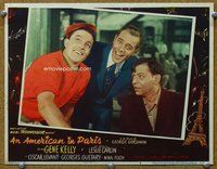 b210 AMERICAN IN PARIS movie lobby card #4 '51 portrait of 3 stars!