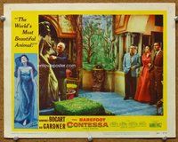 b227 BAREFOOT CONTESSA movie lobby card #6 '54 Humphrey Bogart, Gardner