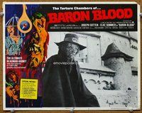 b229 BARON BLOOD movie lobby card #5 '72 Mario Bava, creepy monster!