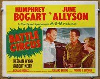 b231 BATTLE CIRCUS movie lobby card #6 '53 Humphrey Bogart, Allyson