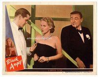 b258 BLACK ANGEL movie lobby card #6 '46 Peter Lorre with cigarette!
