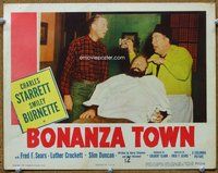 b275 BONANZA TOWN movie lobby card #1 '51 Starrett, Smiley Burnette