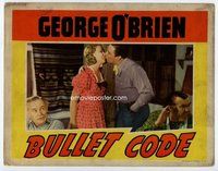 b298 BULLET CODE movie lobby card '40 George O'Brien kisses Vale!