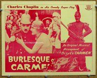 b302 BURLESQUE ON CARMEN movie lobby card R40s Charlie Chaplin
