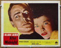 b308 CAPTAIN CAREY USA movie lobby card #7 '50 great Ladd close up!