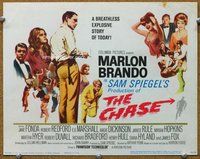 b035 CHASE title movie lobby card '66 Marlon Brando, Jane Fonda, Redford