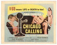 b036 CHICAGO CALLING title movie lobby card '51 Dan Duryea, Mary Anderson