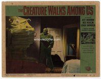 b357 CREATURE WALKS AMONG US movie lobby card #7 '56 great image!