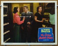 b358 CRIME DOCTOR'S DIARY movie lobby card #7 '49 Warner Baxter
