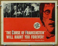 b366 CURSE OF FRANKENSTEIN movie lobby card #2 '57 Peter Cushing