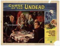 b369 CURSE OF THE UNDEAD movie lobby card #4 '59 scared diners!
