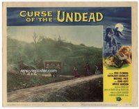 b370 CURSE OF THE UNDEAD movie lobby card #5 '59 funeral procession!