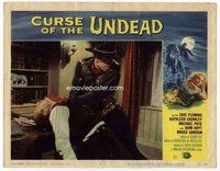 b372 CURSE OF THE UNDEAD movie lobby card #7 '59 wacky cowboy horror!