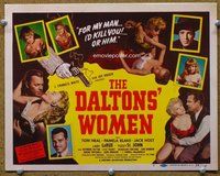 b040 DALTONS' WOMEN title movie lobby card '50 Tom Neal, Pamela Blake