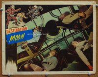 b395 DESTINATION MOON movie lobby card #6 '50 Robert A. Heinlein