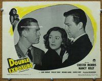 b411 DOUBLE EXPOSURE movie lobby card #2 '44 Chester Morris, film noir