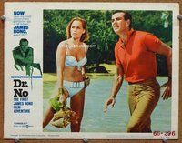 b413 DR NO movie lobby card #5 '62 Sean Connery, sexy Ursula Andress!