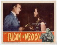 b437 FALCON IN MEXICO #3 movie lobby card '44 Tom Conway w/flashlight!