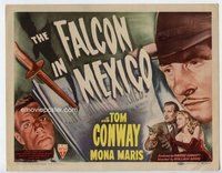 b053 FALCON IN MEXICO title movie lobby card '44 Tom Conway, film noir