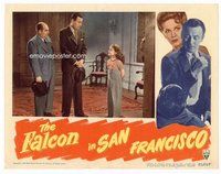 b439 FALCON IN SAN FRANCISCO #3 movie lobby card '45 Conway by girl!