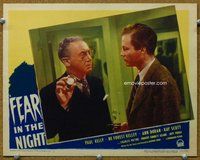 b451 FEAR IN THE NIGHT movie lobby card #4 '47 DeForest Kelley!