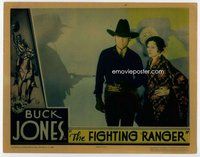 b454 FIGHTING RANGER movie lobby card '34 Buck Jones, Dorothy Reiver