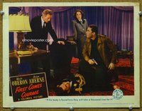 b455 FIRST COMES COURAGE movie lobby card '43 Merle Oberon, Aherne